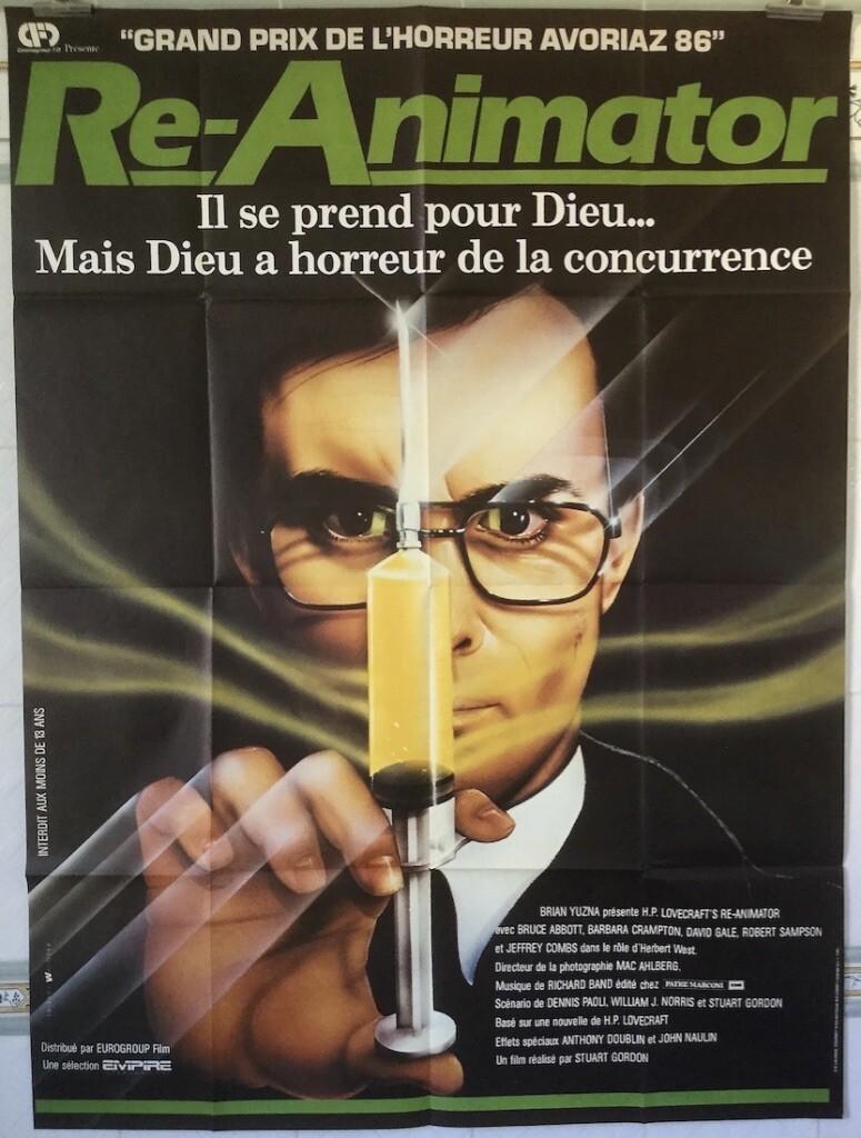 RE-ANIMATOR (1985) STUART GORDON - French 47x63 - NICE ARTWORK