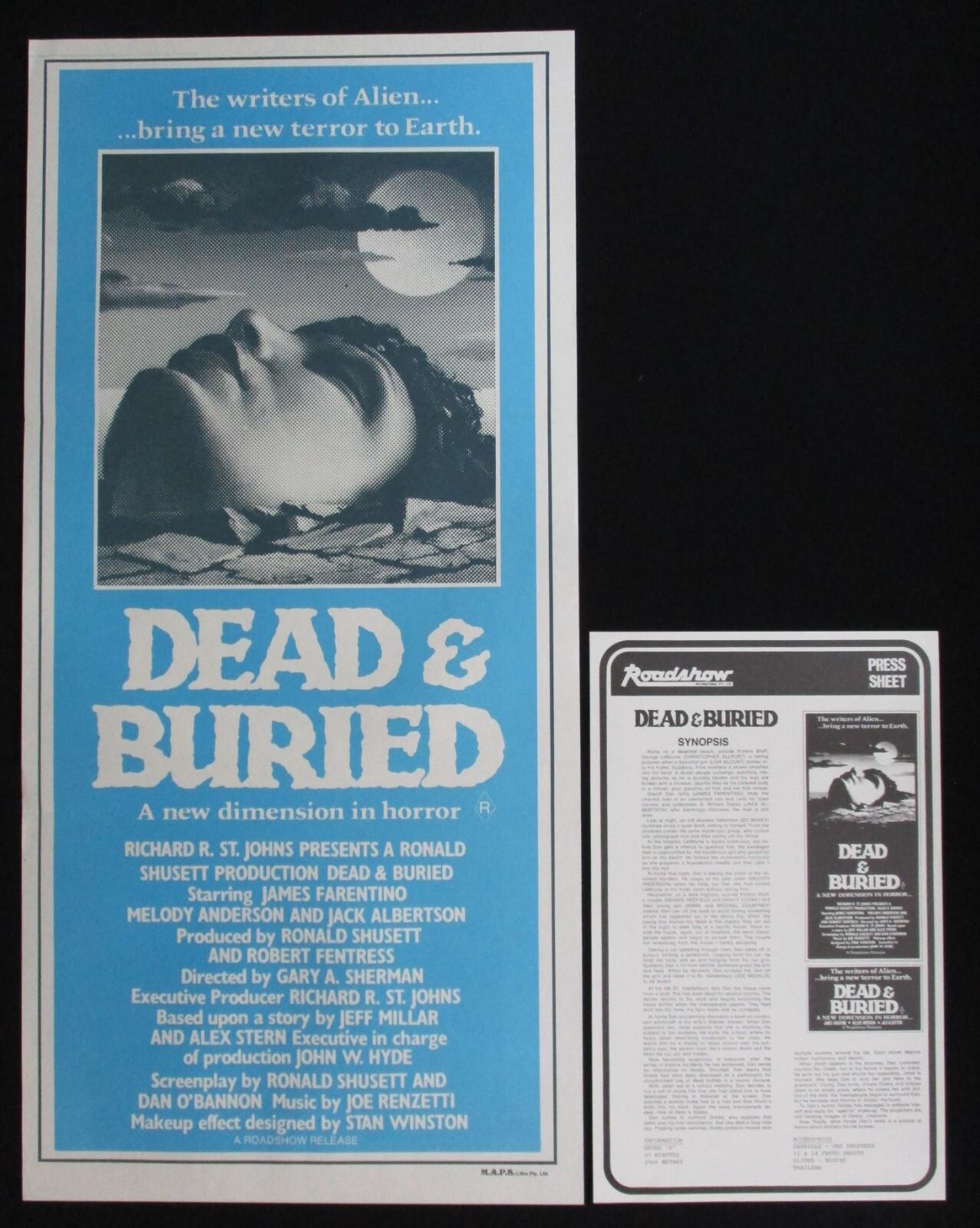 DEAD & BURIED 1981 Original Australian daybill movie poster voodoo magic horror