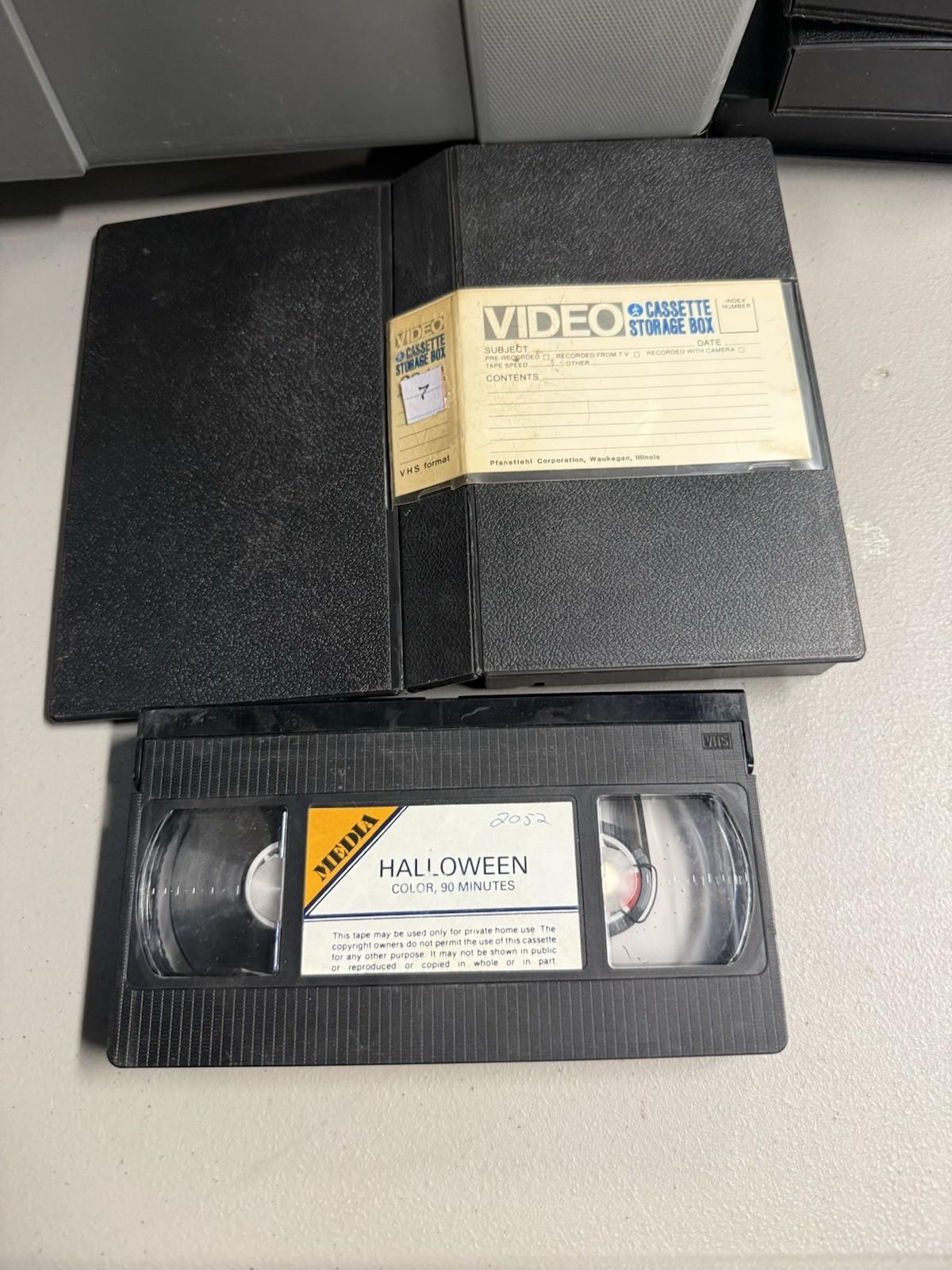 1978 Halloween VHS Media Two Tone Tape - Plain Black Case - Not original Case