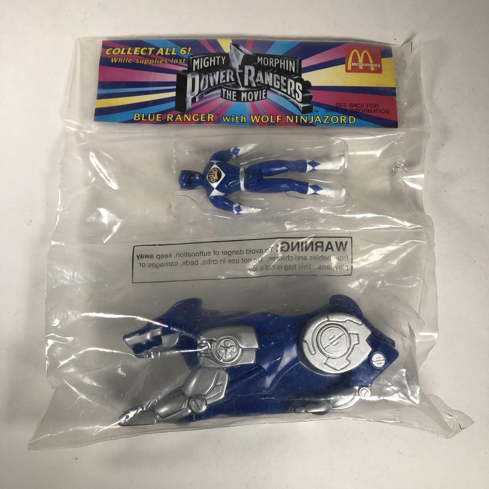 1994 McDonald's Toy Power Rangers Blue Ranger with Wolf Ninjazord Sealed Toy