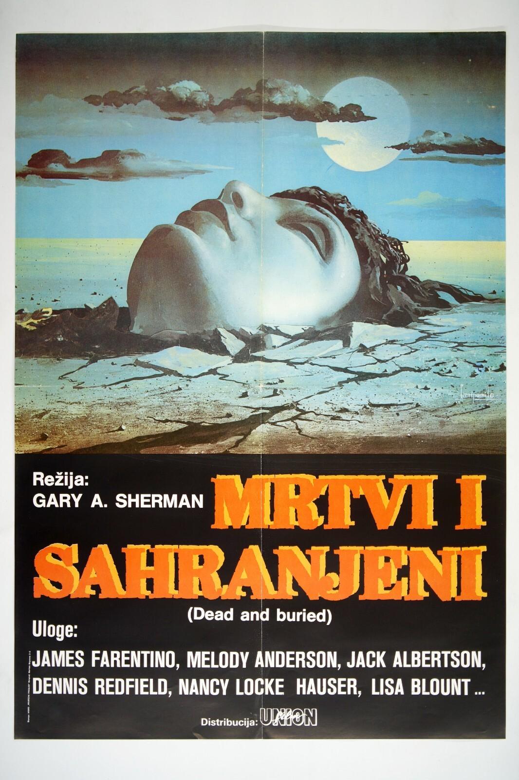 DEAD AND BURIED   Original vRARE exYU movie poster 1981 & JAMES FARENTINO HORROR