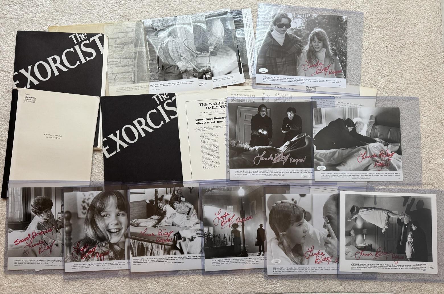 9X Linda Blair Autographed The Exorcist Original Press Kit Complete JSA