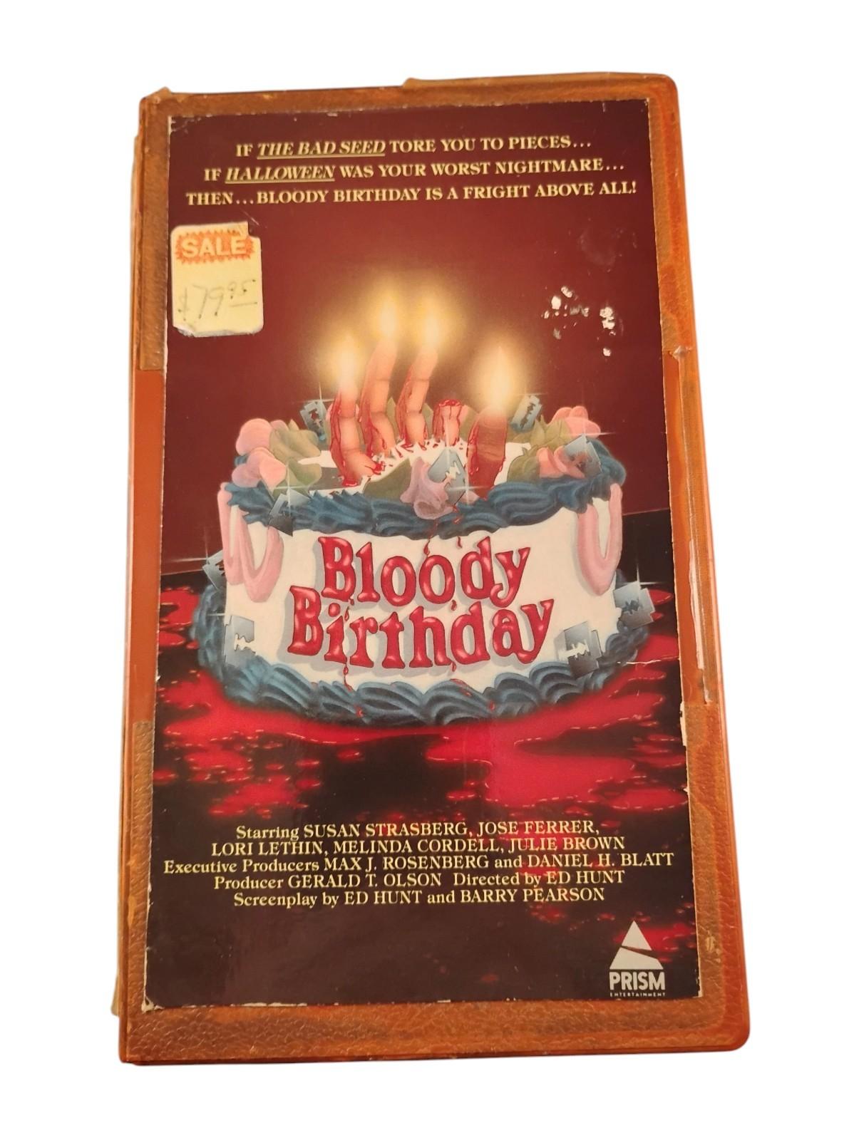 Bloody Birthday VHS Horror Prism Video (EX Rental) 80'S Rare Cult Slasher