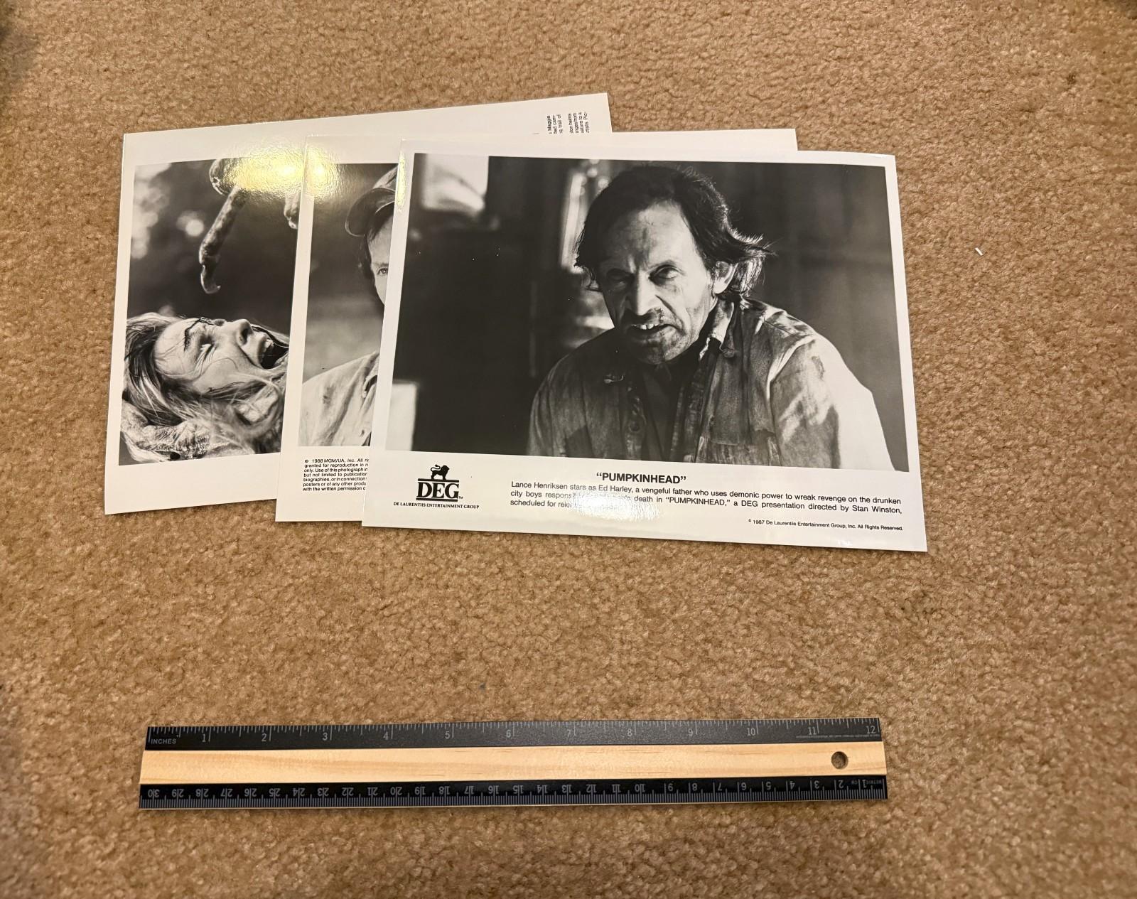 1988 Pumpkinhead  3 movie photos PROMO PRESS KIT LOT