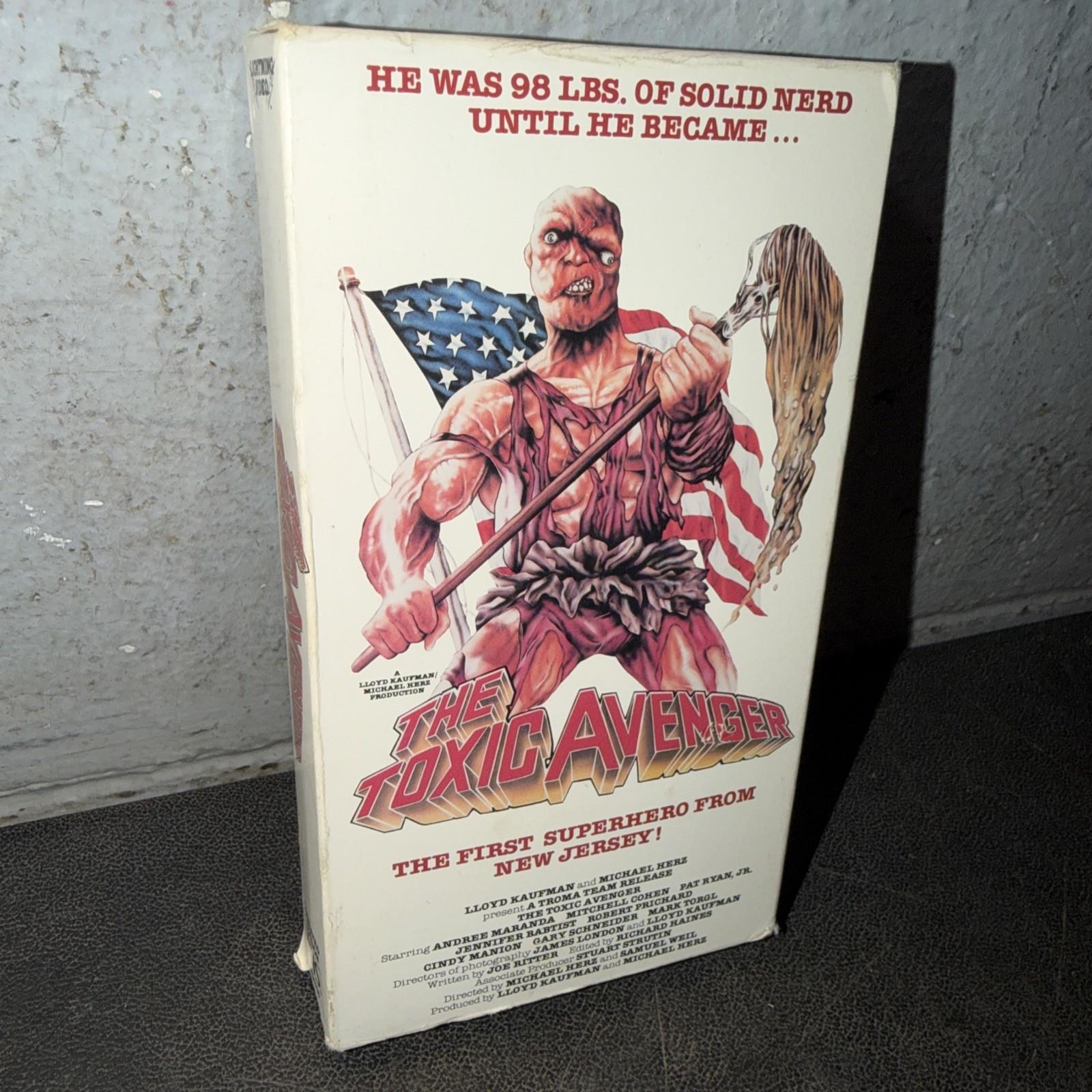 THE TOXIC AVENGER VHS TAPE - RARE - LIGHTNING VIDEO UNRATED EDITION 1984 (1986)