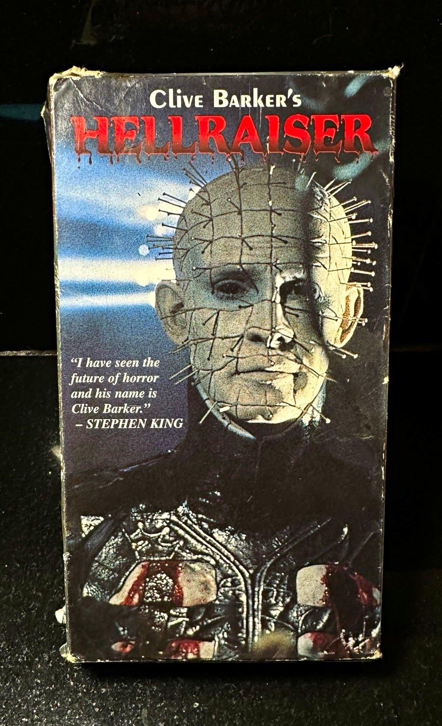 RARE HORROR VHS Anchor Bay Hellraiser VHS 1987 Full Screen R Horror Clive Barker