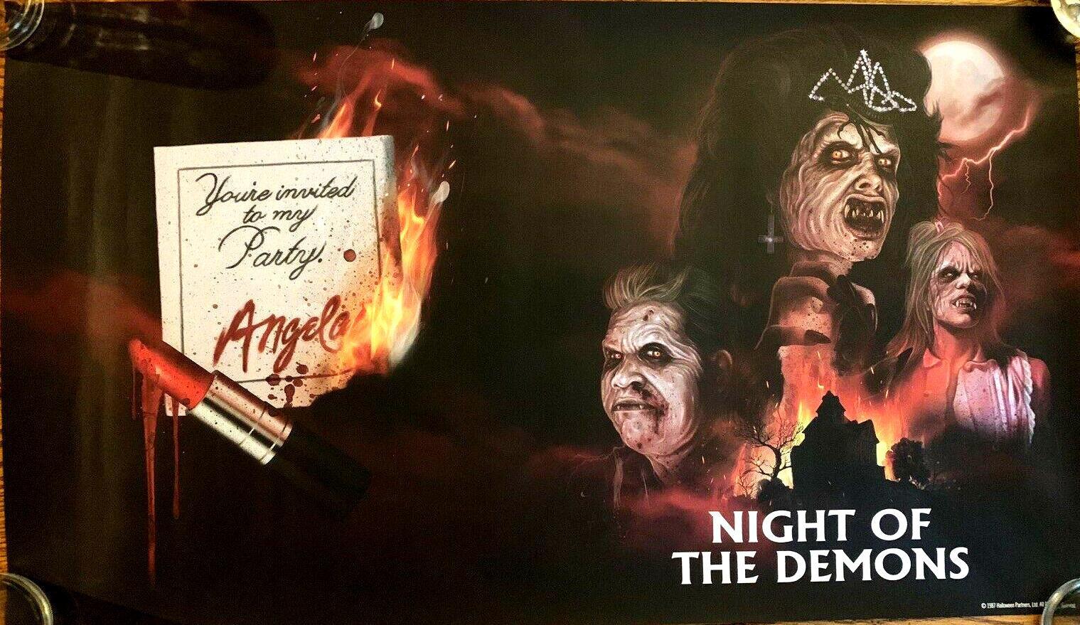 NIGHT OF THE DEMONS LITHOGRAPH / POSTER - OOP - SCREAM FACTORY - FREE SHIP