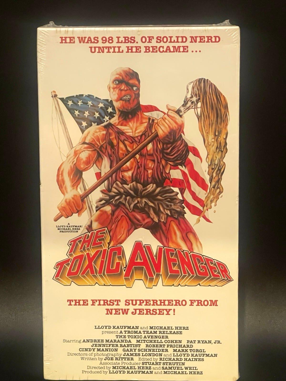 Toxic Avenger Sealed VHS Lightning Video Vestron Watermarks 1986 First Release!