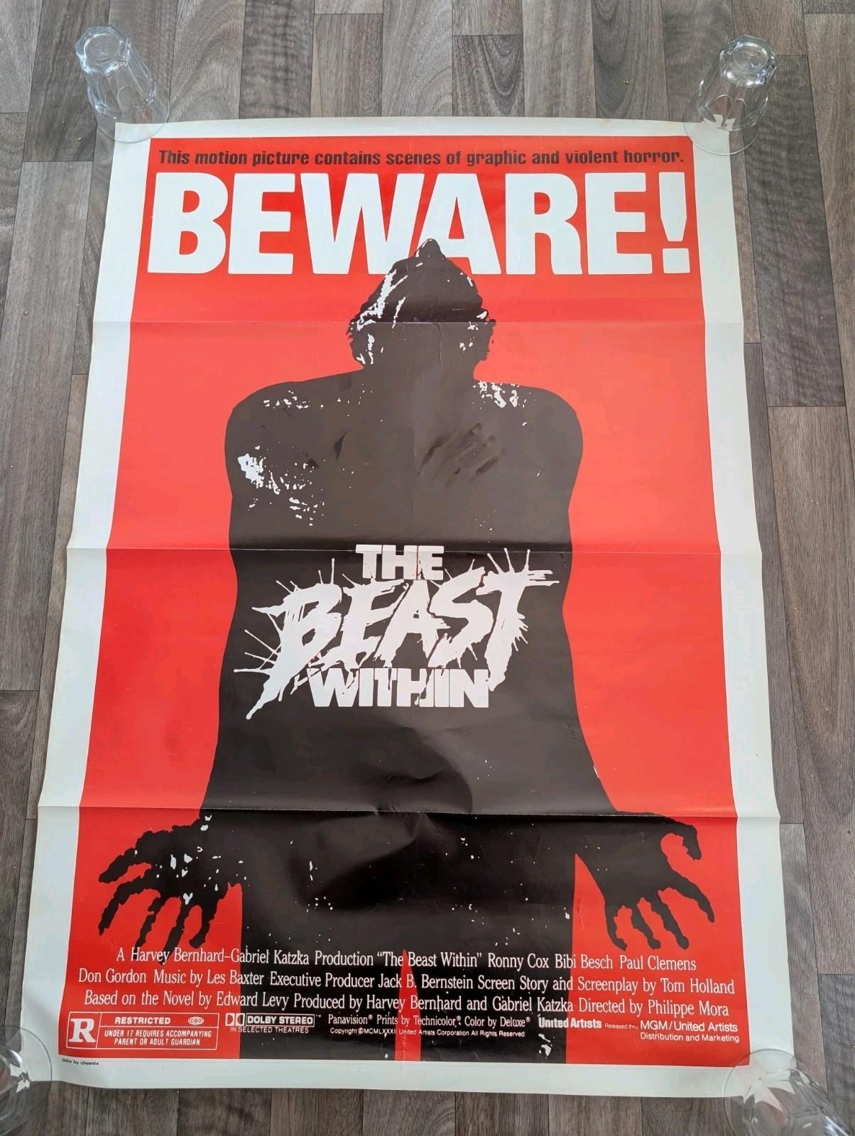 THE BEAST WITHIN- Original 1982 US One Sheet Movie Poster