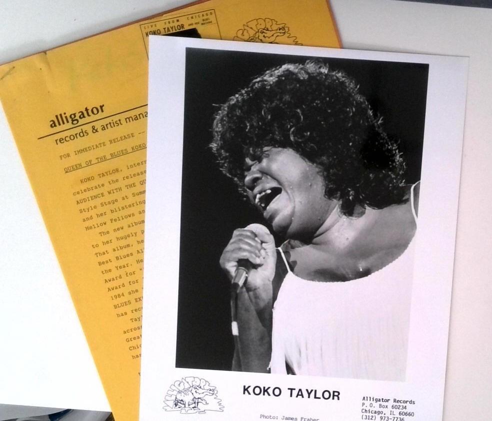 Original Koko Taylor 1987 Photo Promo Press Kit - Alligator Records Chicago IL