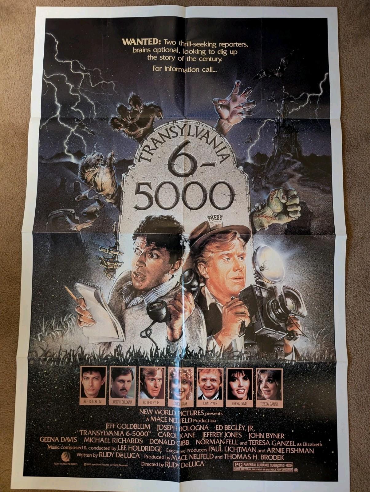 Transylvania 6-5000 (1985) Original One-Sheet Movie Poster 27 x 41 (Folded)