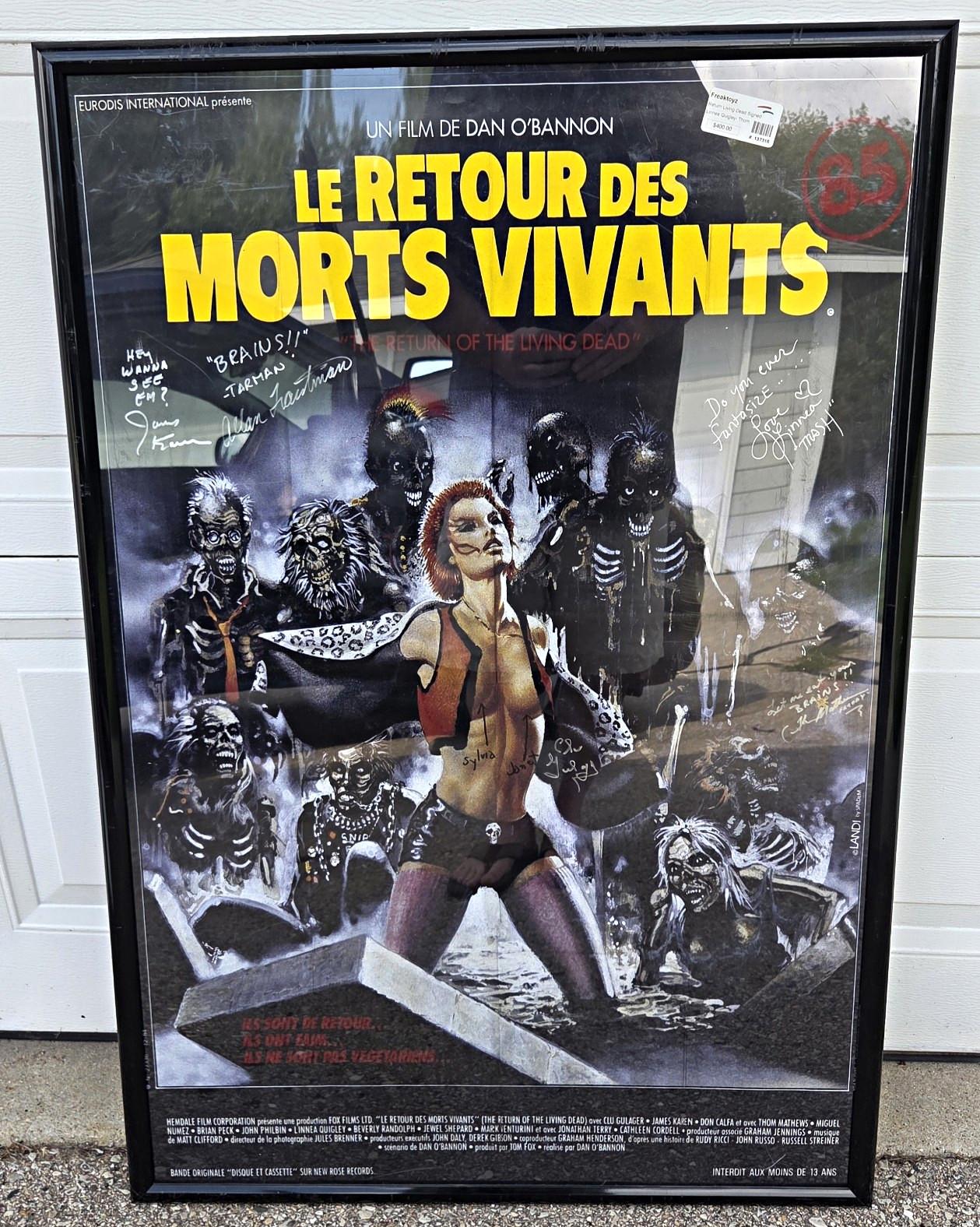 Return of the Living Dead Original Signed International Movie Poster 1985