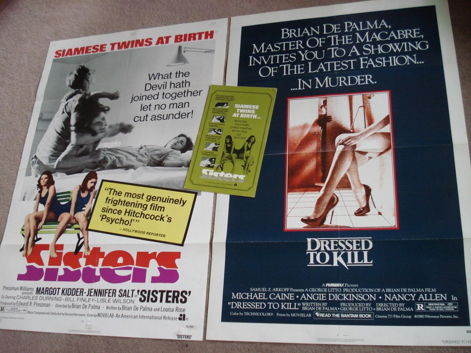De Palma's SISTERS Orig. O/S, Stills, Pressbook & DRESSED TO KILL Original O/S!