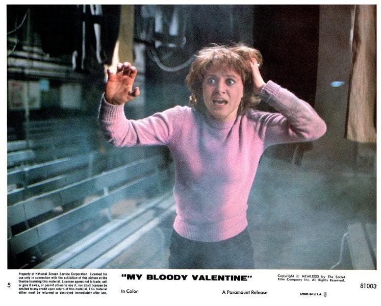 My Bloody Valentine Original Lobby Card Helene Udy Look of Terror 1981 Horror