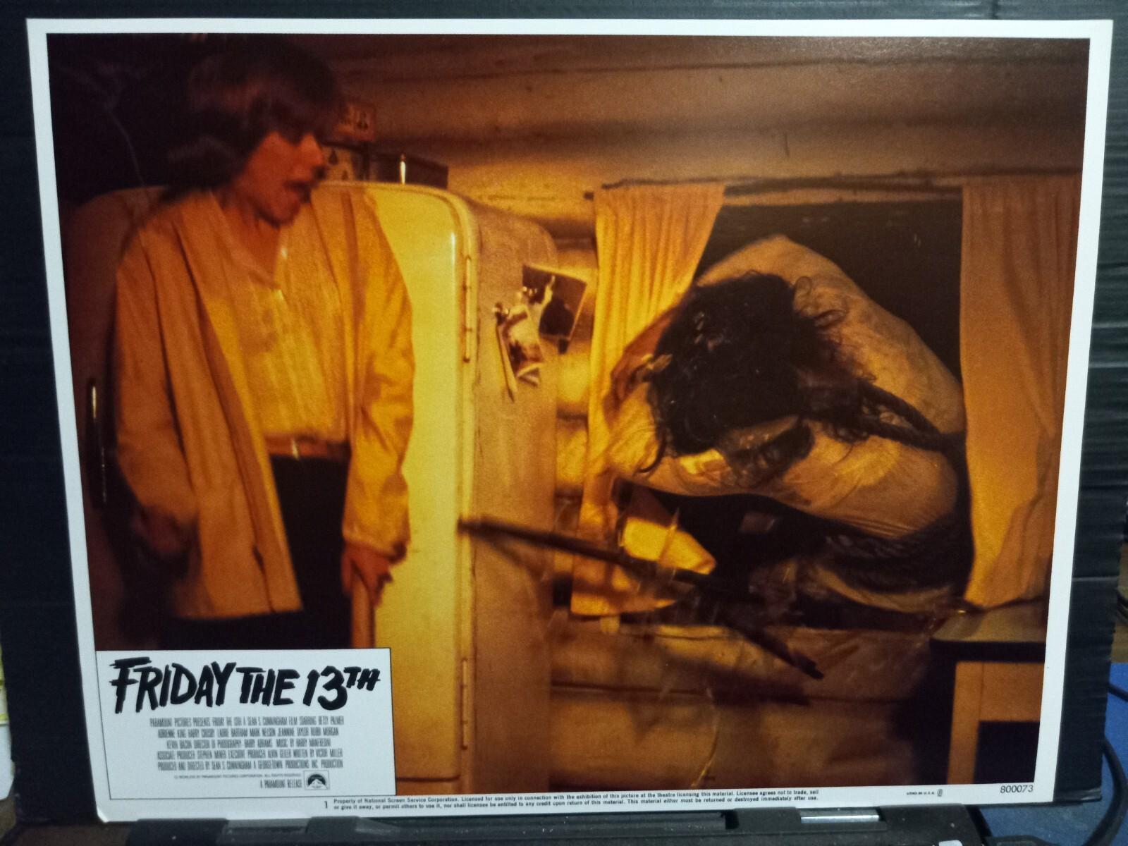 Lobby Card 1980 FRIDAY THE 13TH Adrienne King window smash horror classic