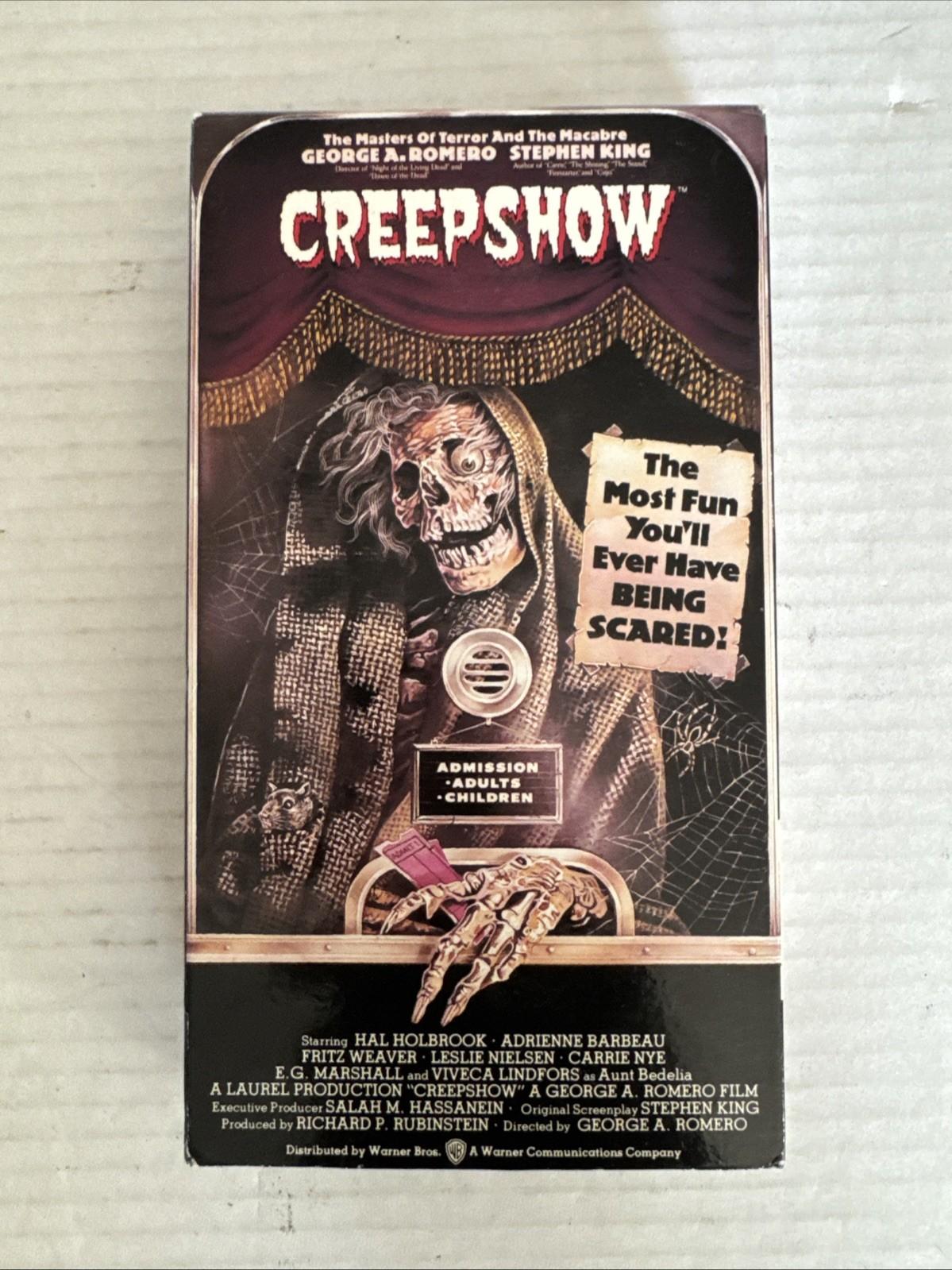 Creepshow VHS 1982 1987 Warner Bros Vintage Horror Stephen King George Romero