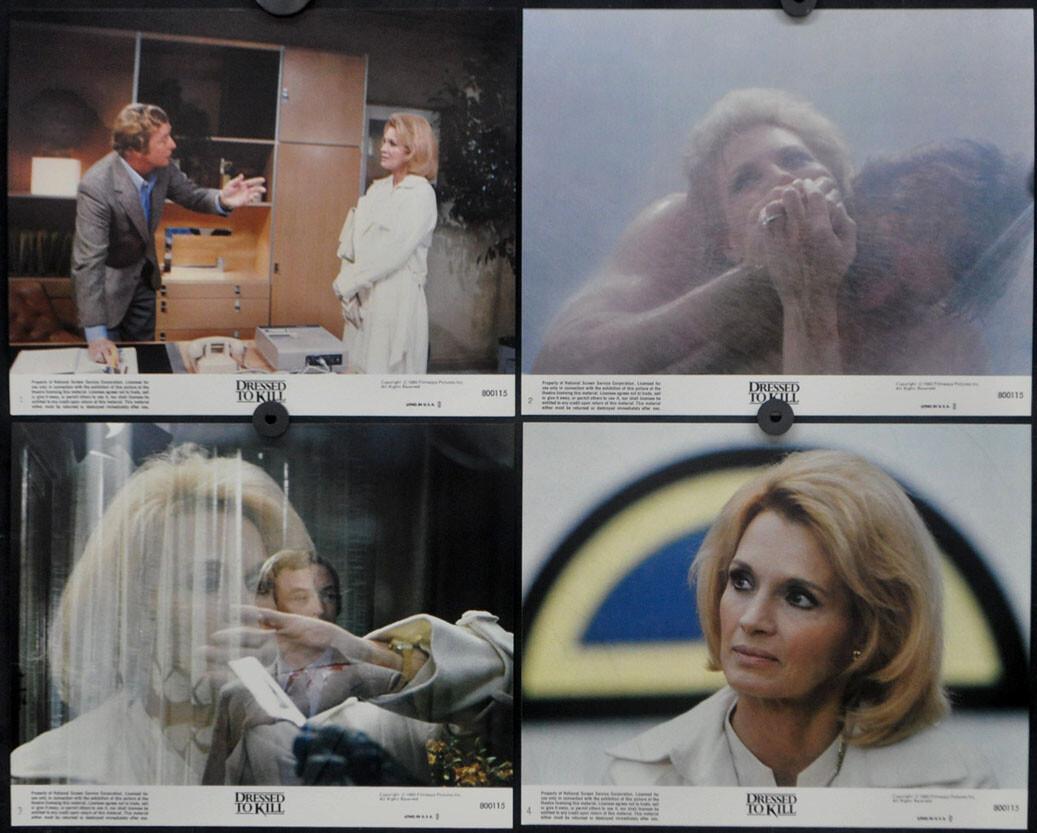 DRESSED TO KILL 1980 ORIGINAL 8X10 MINT LOBBY CARD SET ANGIE DICKINSON CAINE