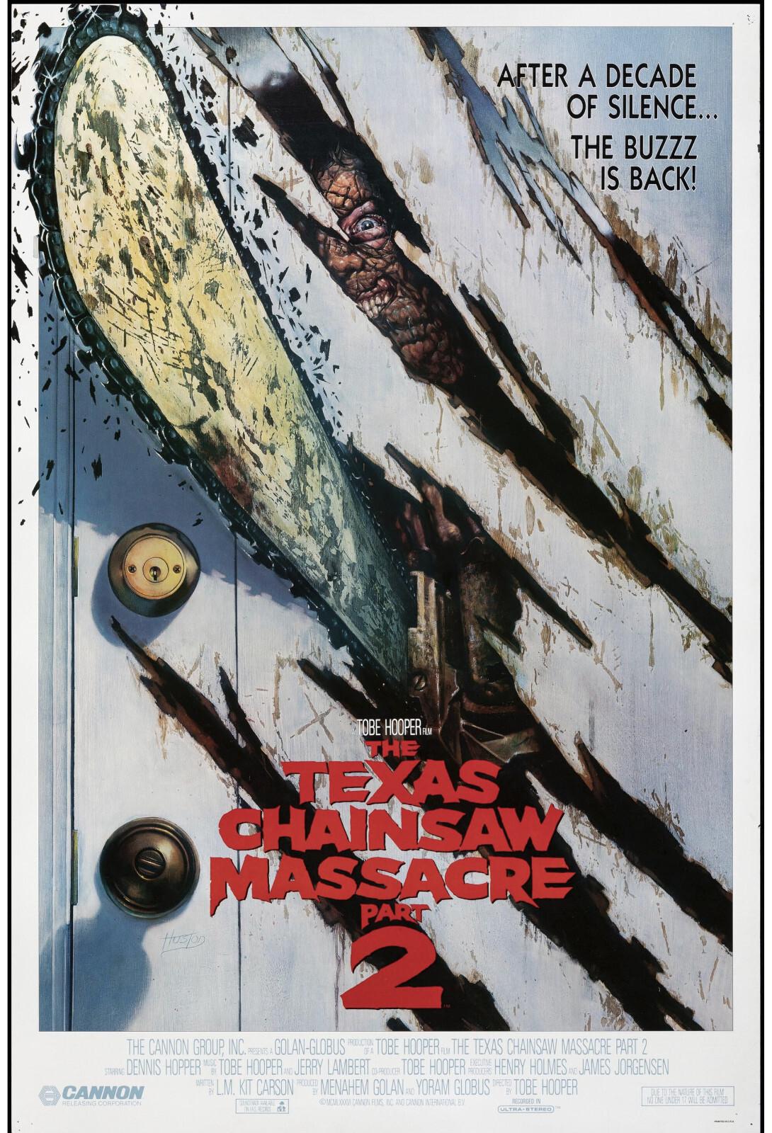 THE TEXAS CHAINSAW MASSACRE PART 2 original ROLLED 1986 one sheet movie poster
