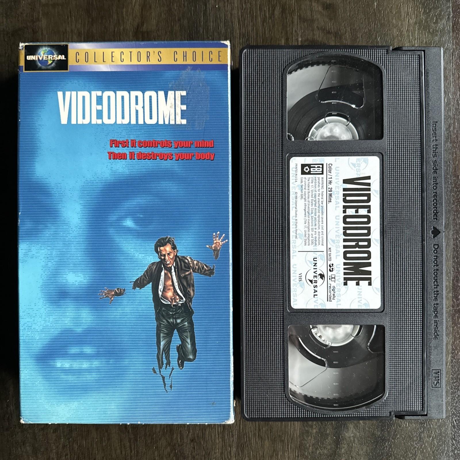 RARE Videodrome VHS Uncut/Not Rated Cronenberg Horror Slasher Director's Cut