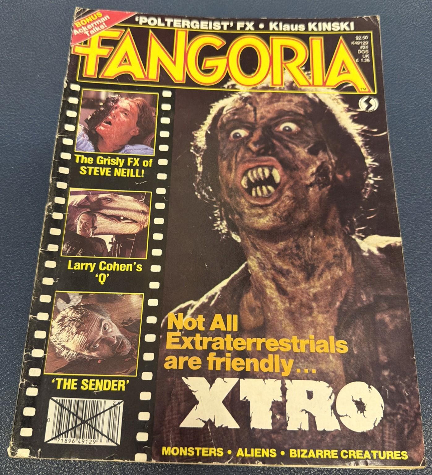 FANGORIA #24 1982 XTRO Q THE SENDER POLTERGEIST - Steve Neill grisly FX monsters