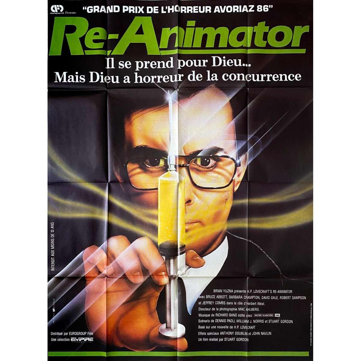 RE-ANIMATOR Original Movie Poster  - 47x63 in. - 1985 - Reanimator, Stuart Gordo