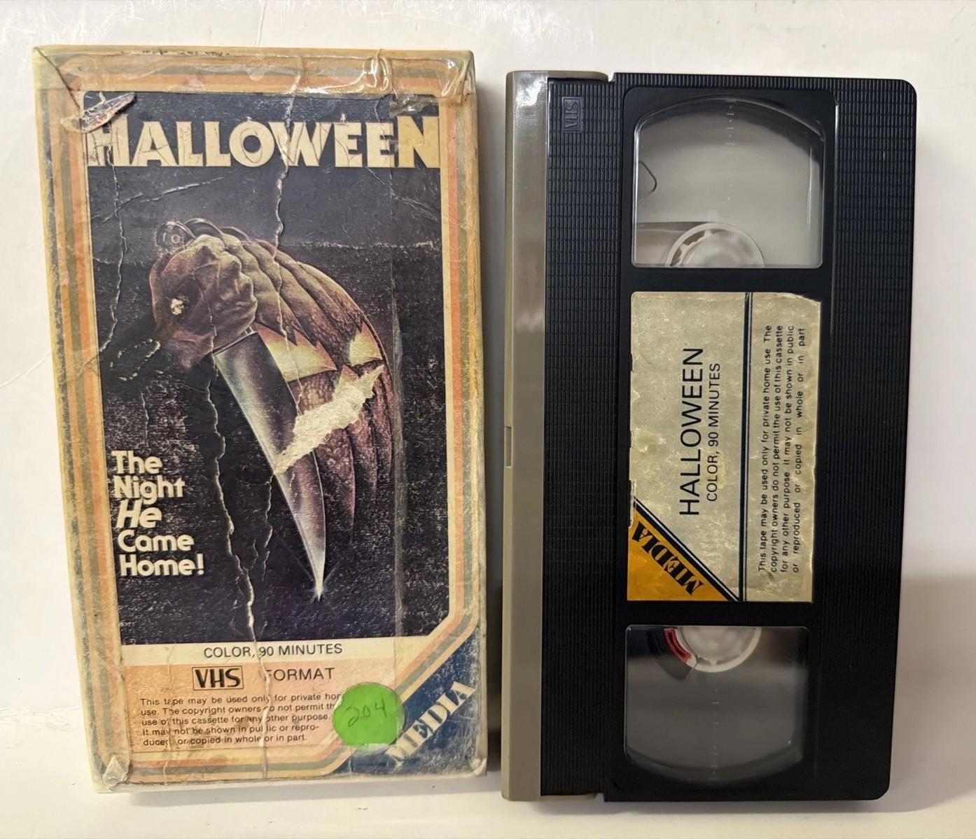 RARE! Original Release 1978 Halloween VHS Media Two Tone Khaki Tape