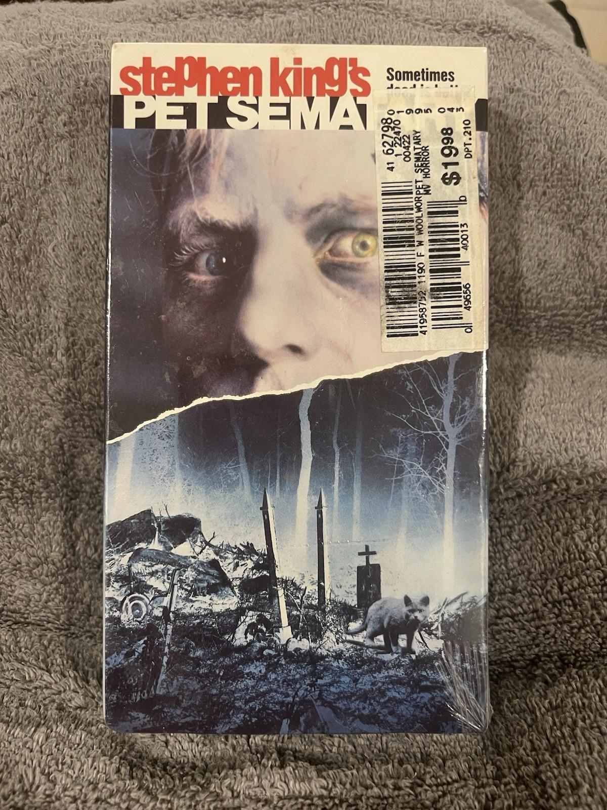 Pet Sematary 1989 Still Sealed - Seal Unbroken (VHS) Rare 89 Copy! Stephen King