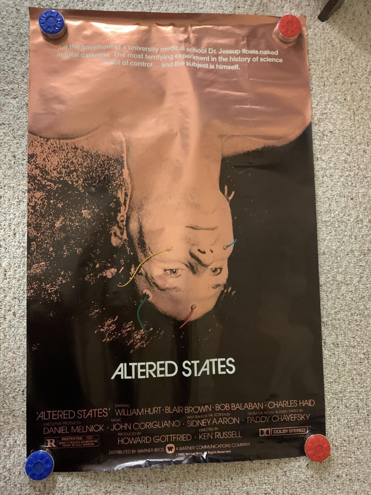 Altered States, William Hurt, Original 1 Sheet, 1980