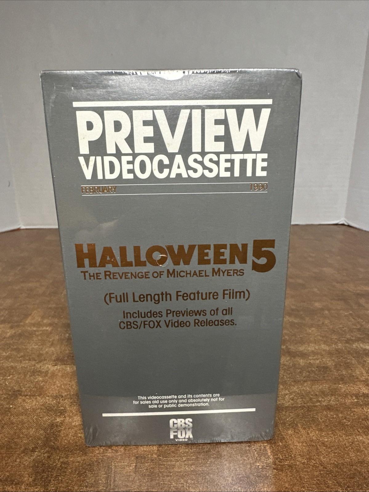 Sealed! Halloween 5 Screener RARE 1990 Preview VHS CBS FOX Michael Myers NEW