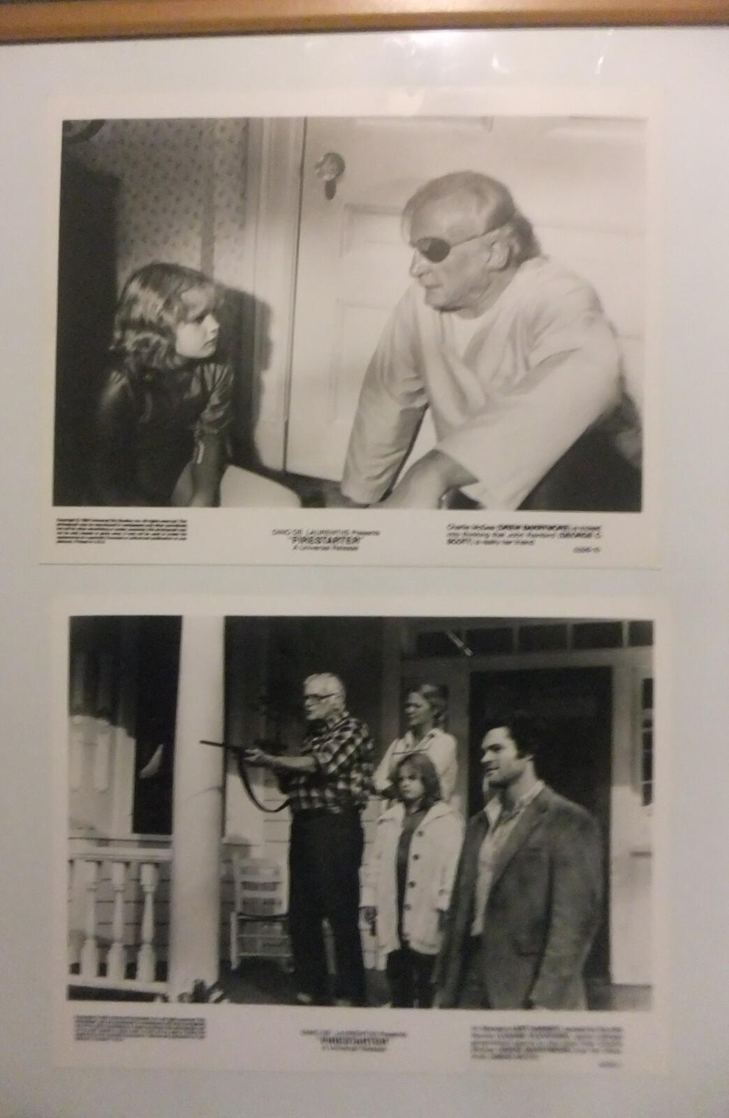 FIRESTARTER 1984 ORIGINAL  PRESS PHOTOS + SYNOPSIS CARD