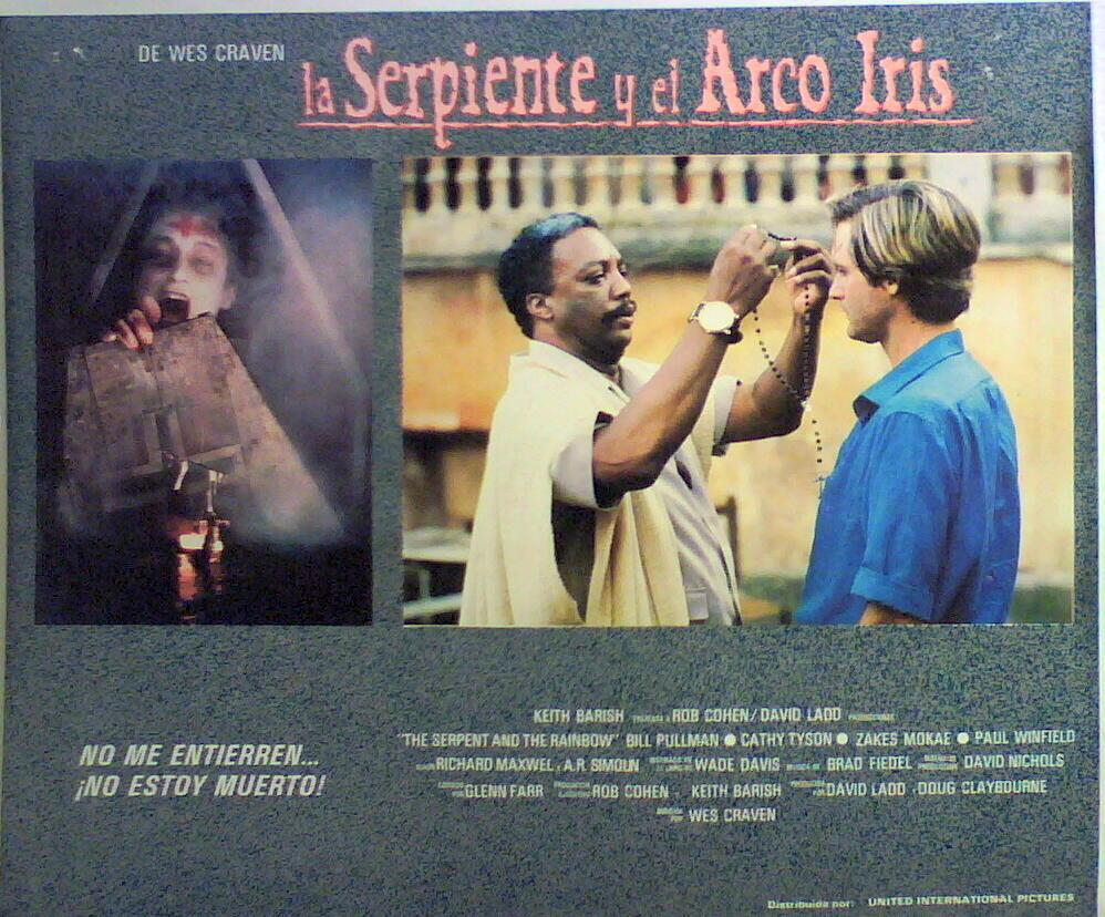 Wes Craven THE SERPENT AND THE RAINBOW lobby card, 1988