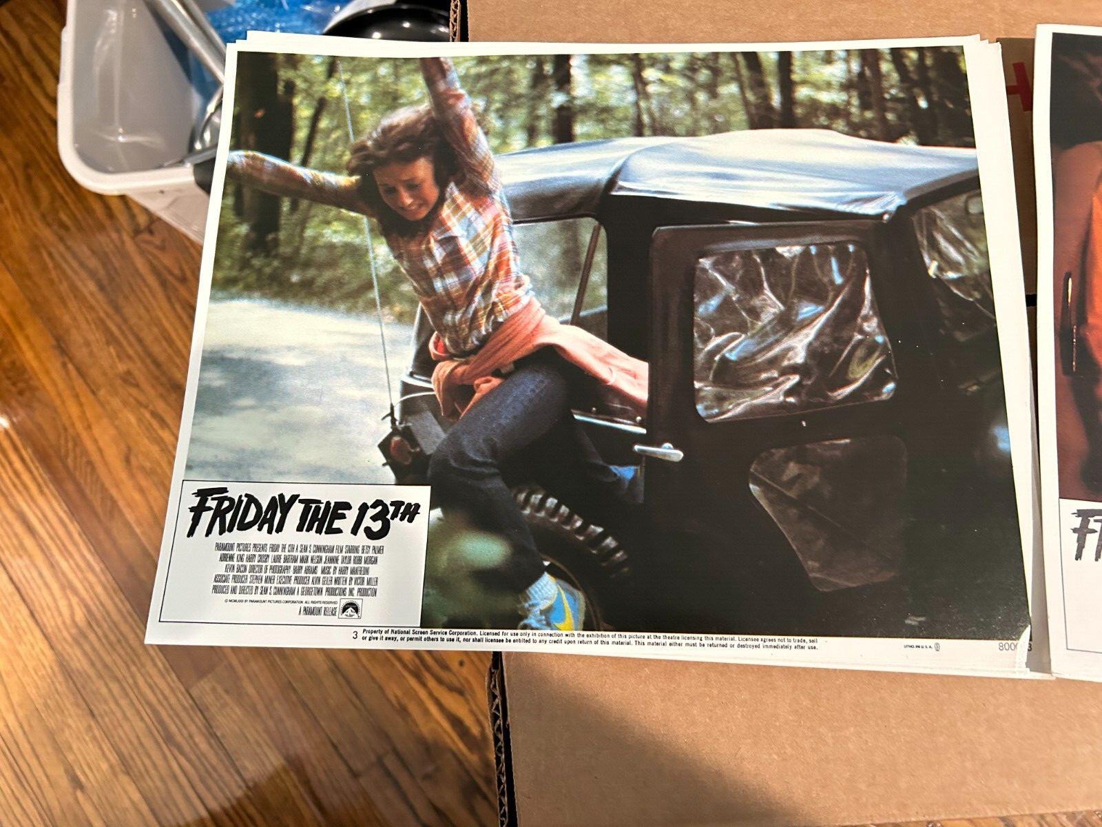 Original Friday THE 13TH Lobby Cards (8)   11x14 in. - 1980 RARE