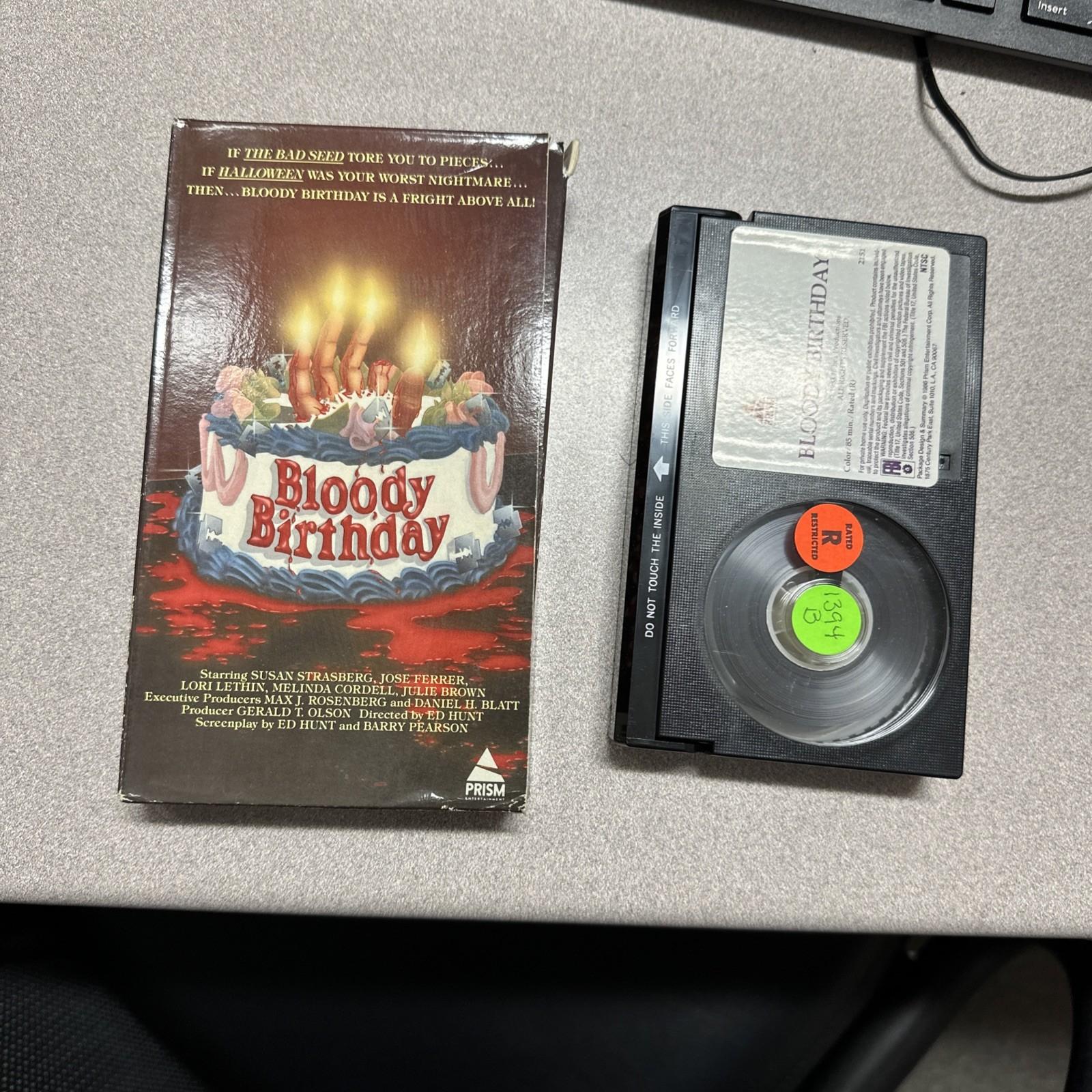 Bloody Birthday BETA  Horror Prism Video 80'S Rare Cult Vintage Gore Slasher