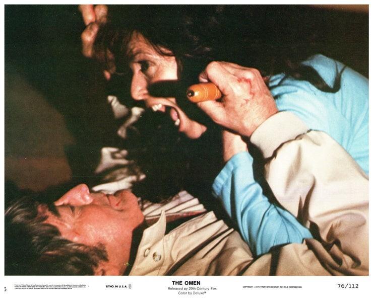 The Omen Original Lobby Card 1976 Gregory Peck Billie Whitelaw horror classic