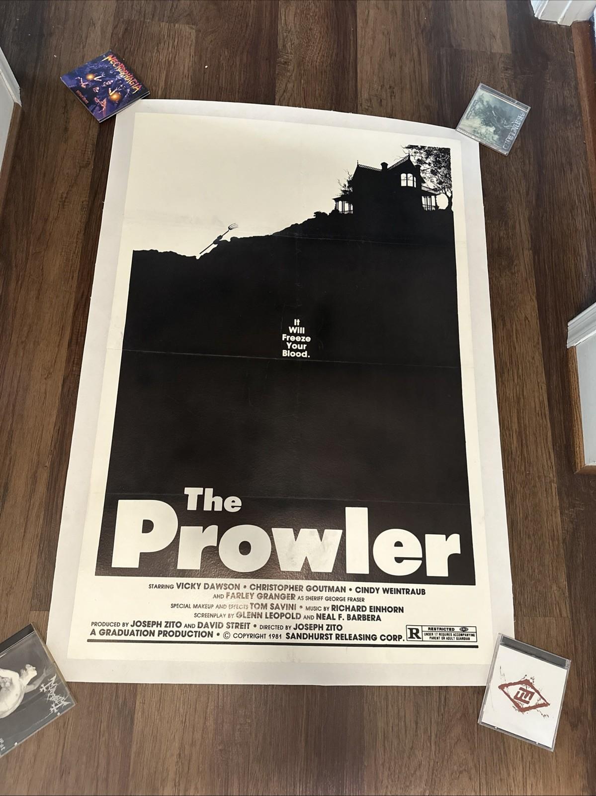 The Prowler Original US One Sheet Linen backed Movie Poster Horror Rosemarys