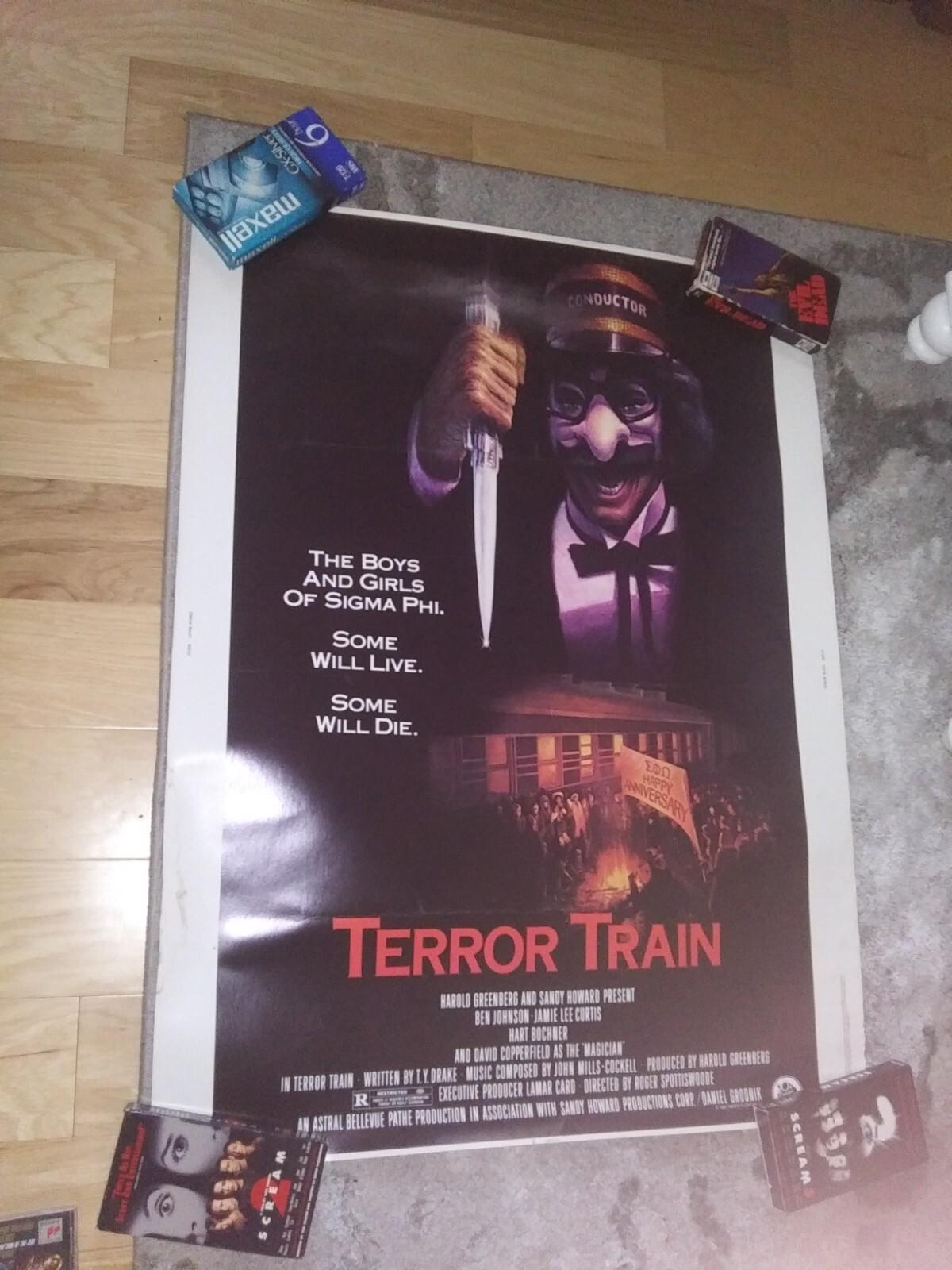 TERROR TRAIN ROLLED ORIGINAL 27X41 THEATRICAL MOVIE POSTER JAMIE LEE CURTIS 1980