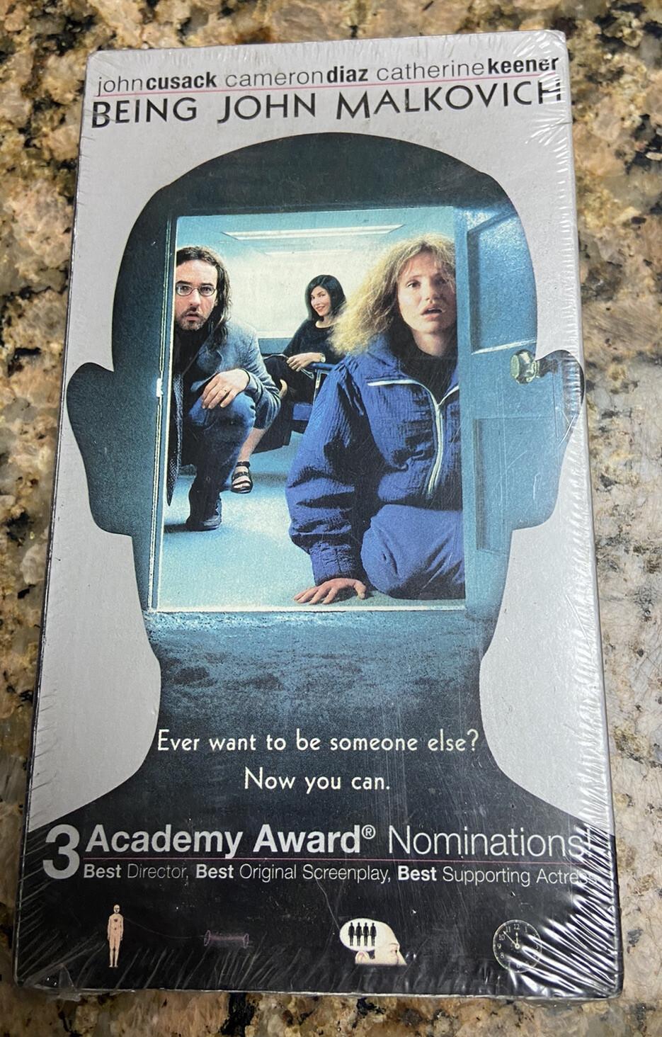 Vintage Being John Malkovich John Cusak Factory Sealed VHS Rare Watermarks
