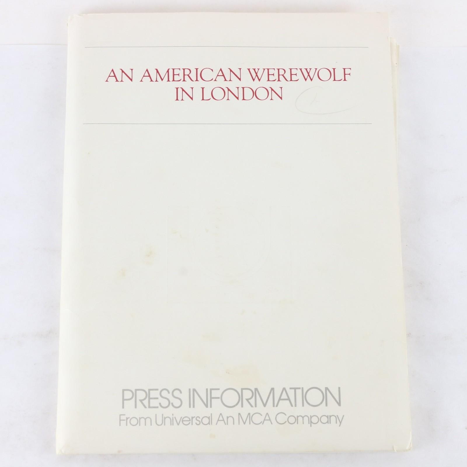 American Werewolf In London Press Information & Ad Photo Booklet Vintage 1981