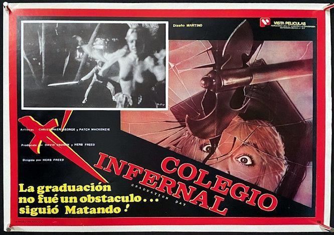 L041 ..... GRADUATION DAY, Mexican movie Lobby Card, '81 teen horror
