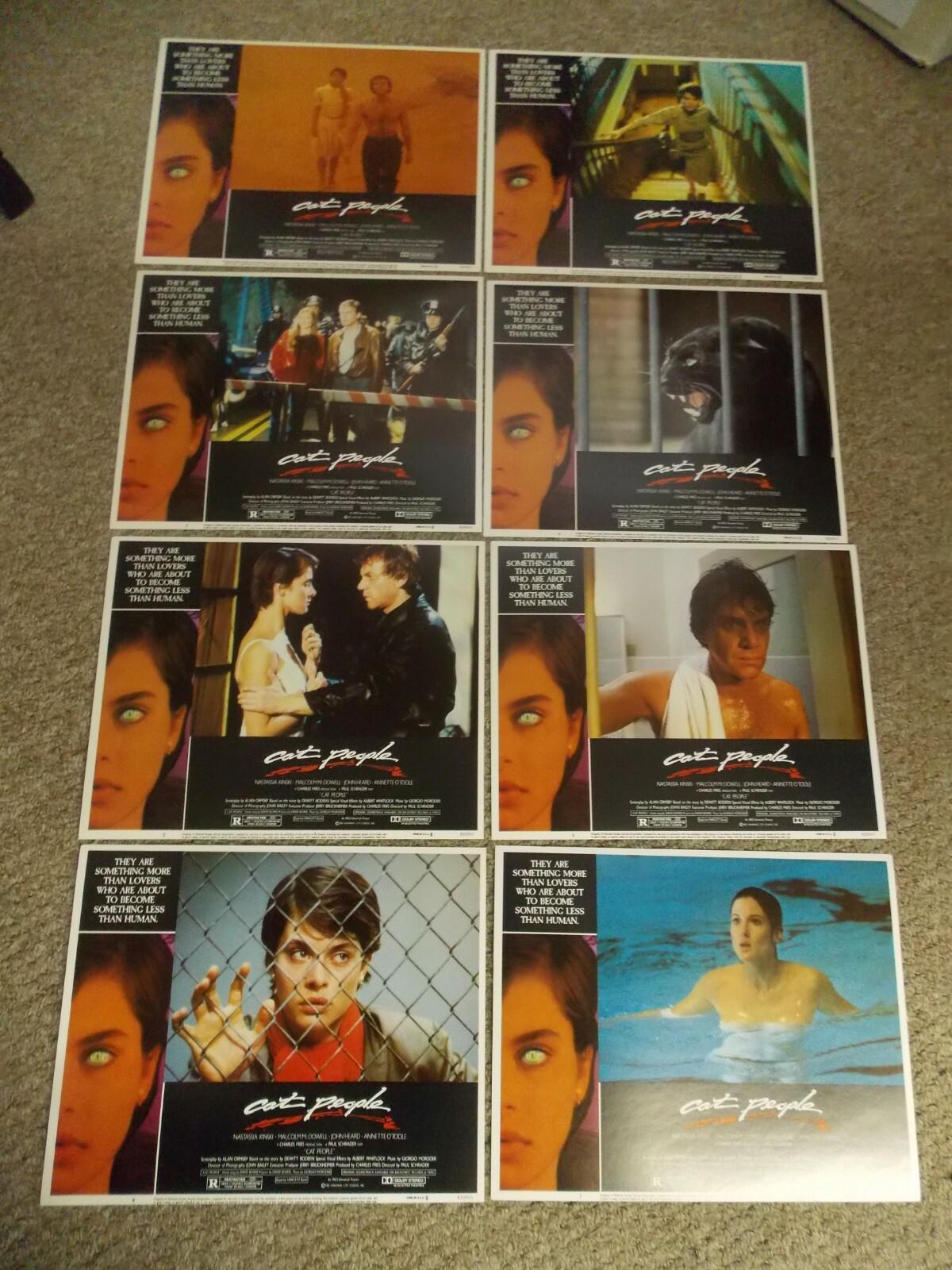 CAT PEOPLE(1982)NATASSIA KINSKI ORIGINAL LOBBY CARD SET OF EIGHT 11"BY14 NM