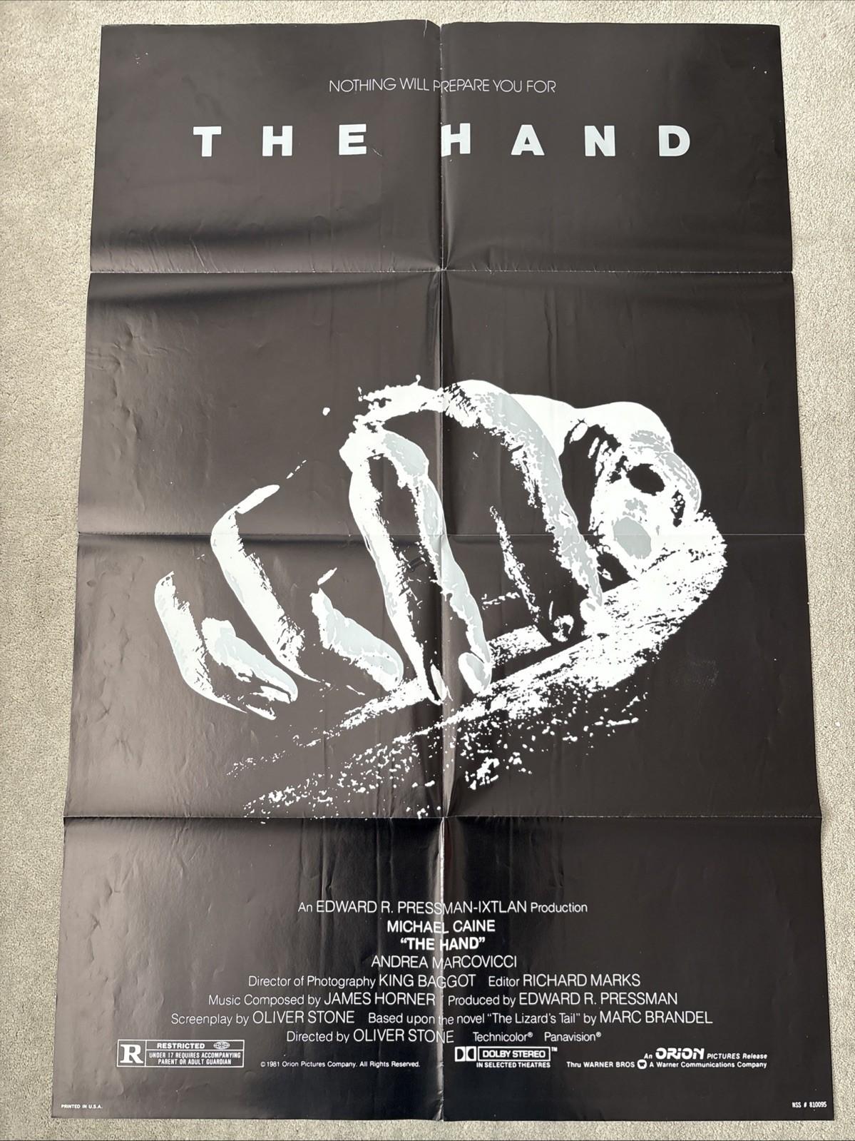 The Hand (1981) Original US One Sheet Movie Poster