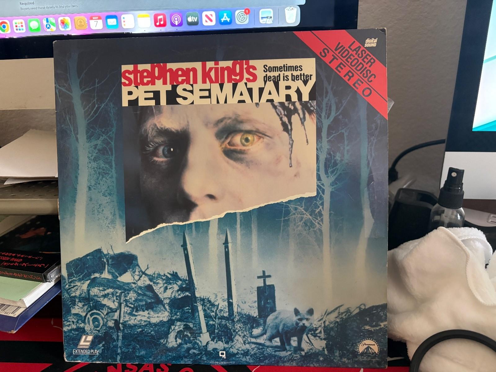 Pet Sematary 1989 Laserdisc Paramount LV-1949 Rare