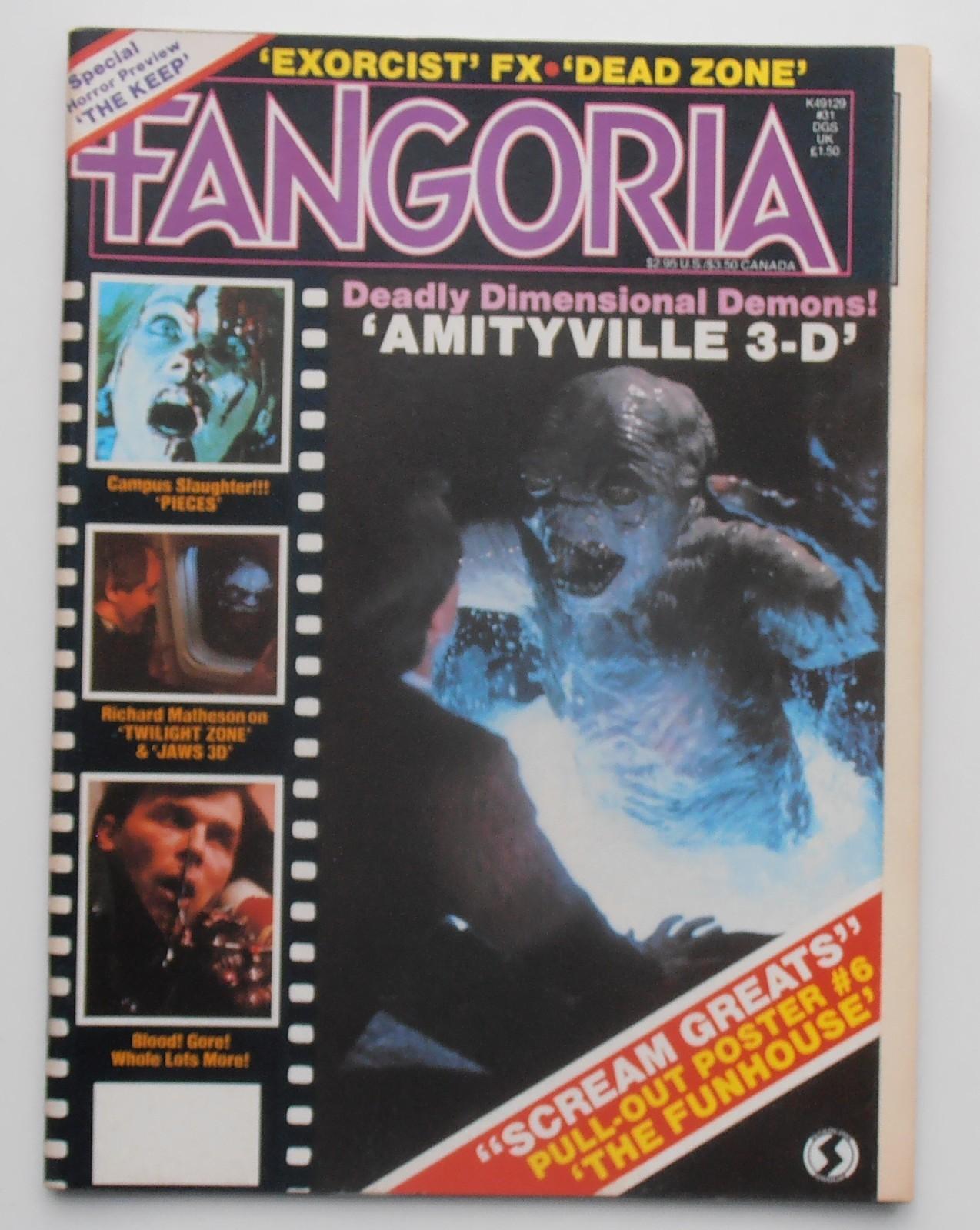 FANGORIA #31 1983 AMITYVILLE 3D DON SHARP DEADZONE EXORCIST PIECES THE FUNHOUSE