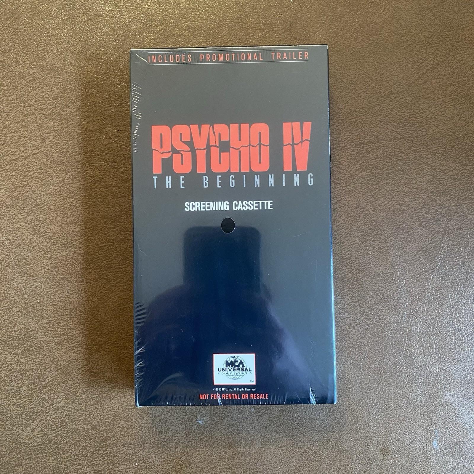 Psycho IV: The Beginning VHS 1991 Screener Promo Tape Brand New Sealed