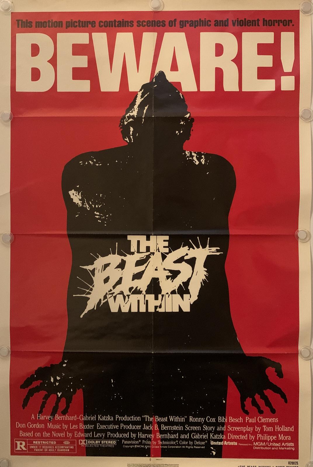THE BEAST WITHIN Original One Sheet Movie Poster - 1982 