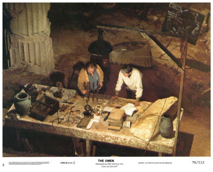The Omen Original Lobby Card 1976 Gregory Peck Leo McKern
