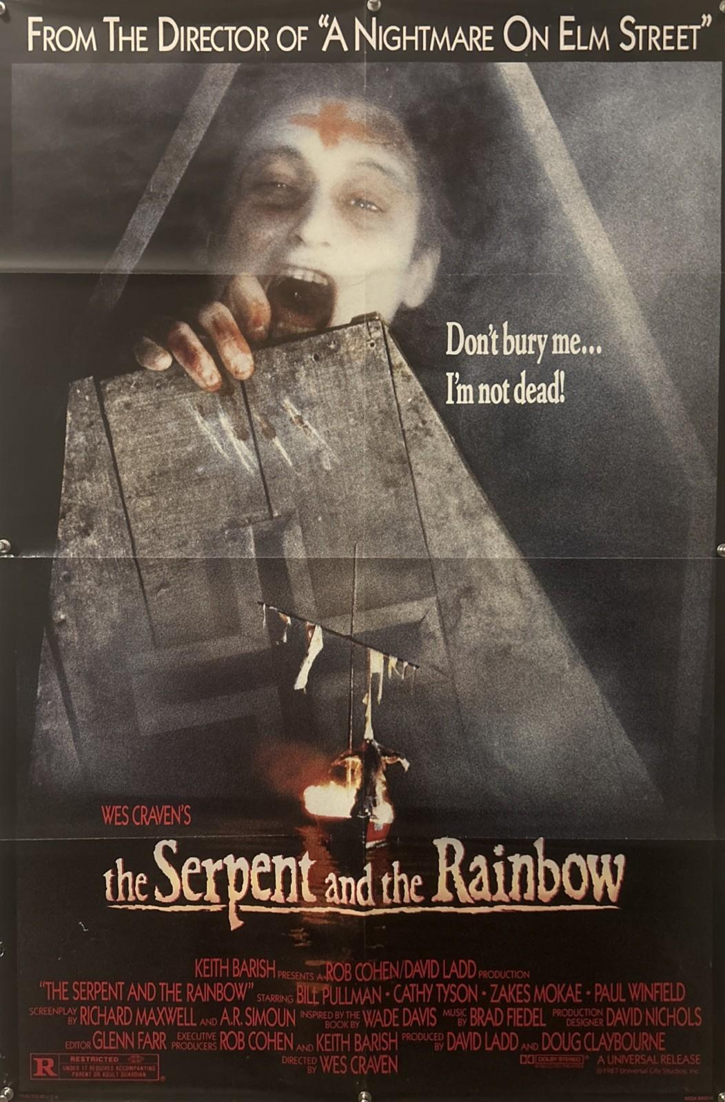 THE SERPENT AND THE RAINBOW Original One Sheet Movie Poster - 1988
