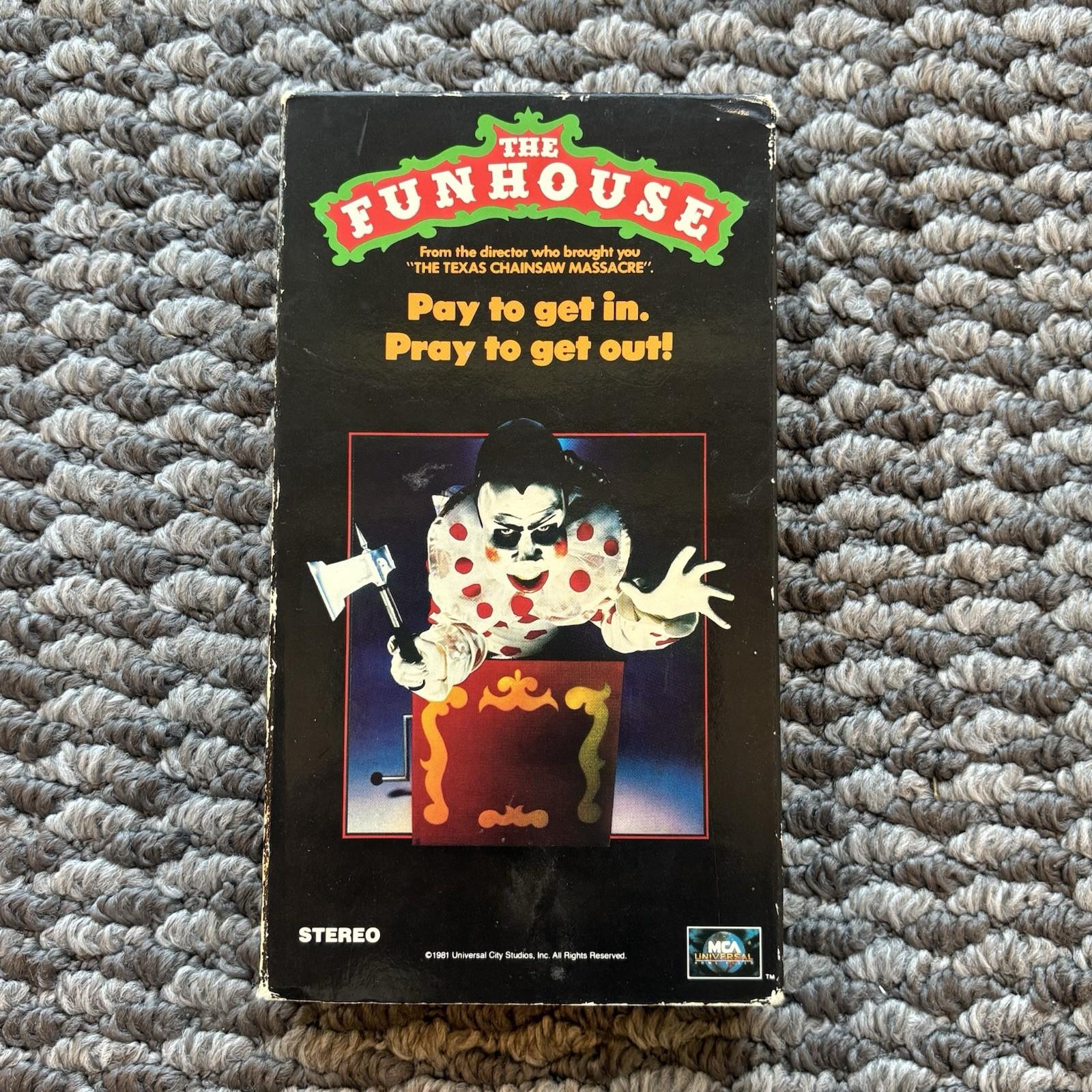 The Funhouse (VHS, 1981) Horror VHS Tape Carnival Cult Slasher Tobe Hooper MCA