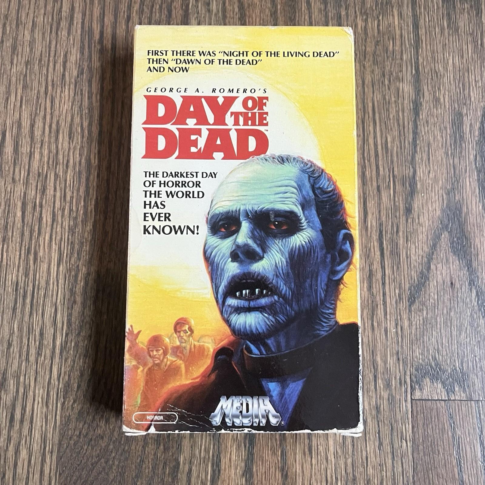 Day Of The Dead VHS Horror Movie Original 1986 Media Home Entertainment Flaps