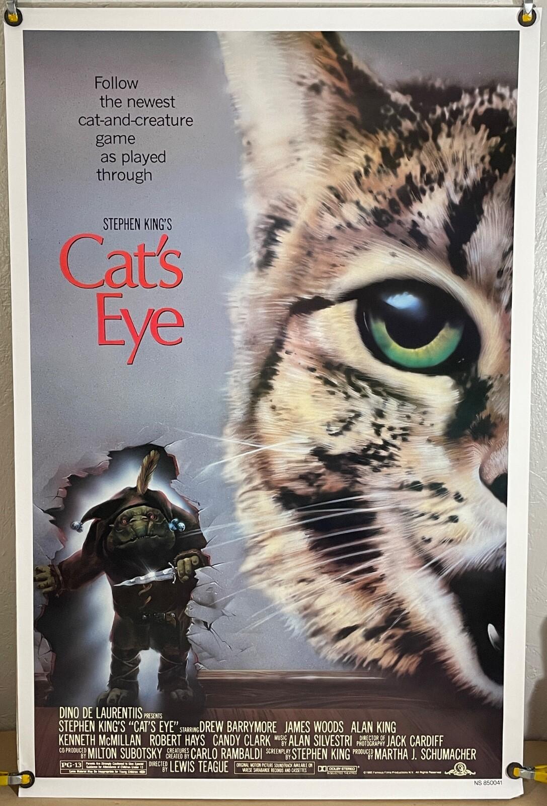 CAT'S EYE ROLLED ORIGINAL ONE SHEET MOVIE POSTER STEPHEN KING (1985)